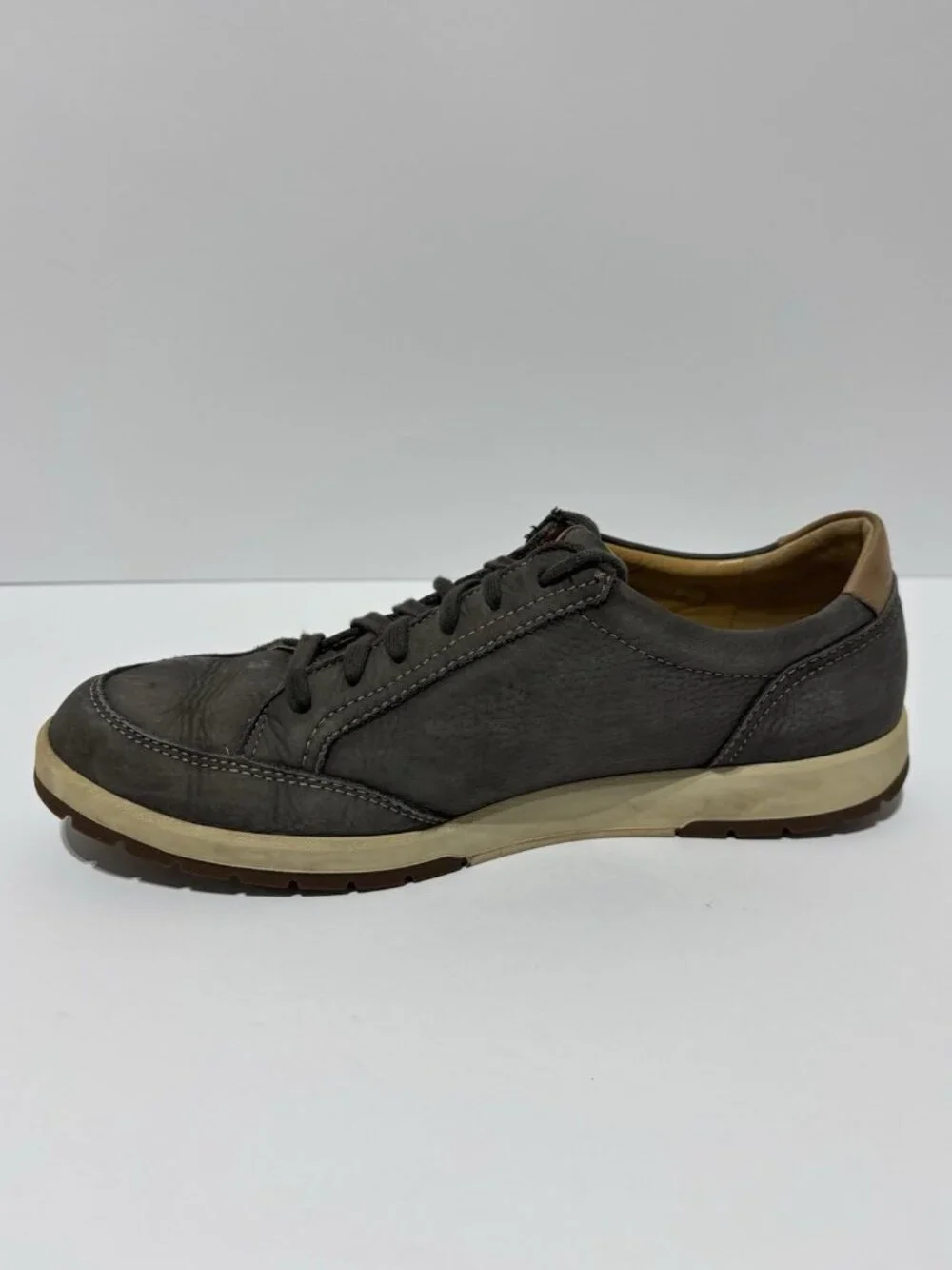 Mephisto Men’s Ludo Gray Leather Sneakers, Size 9.5 M
